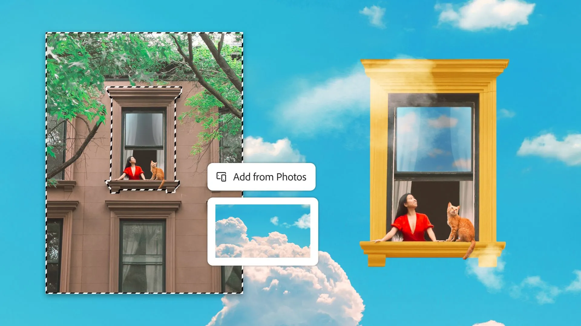 Tính năng Thêm ảnh từ thư viện trên Photoshop Mobile, cho phép người dùng nhập ảnh dễ dàng để chỉnh sửa.