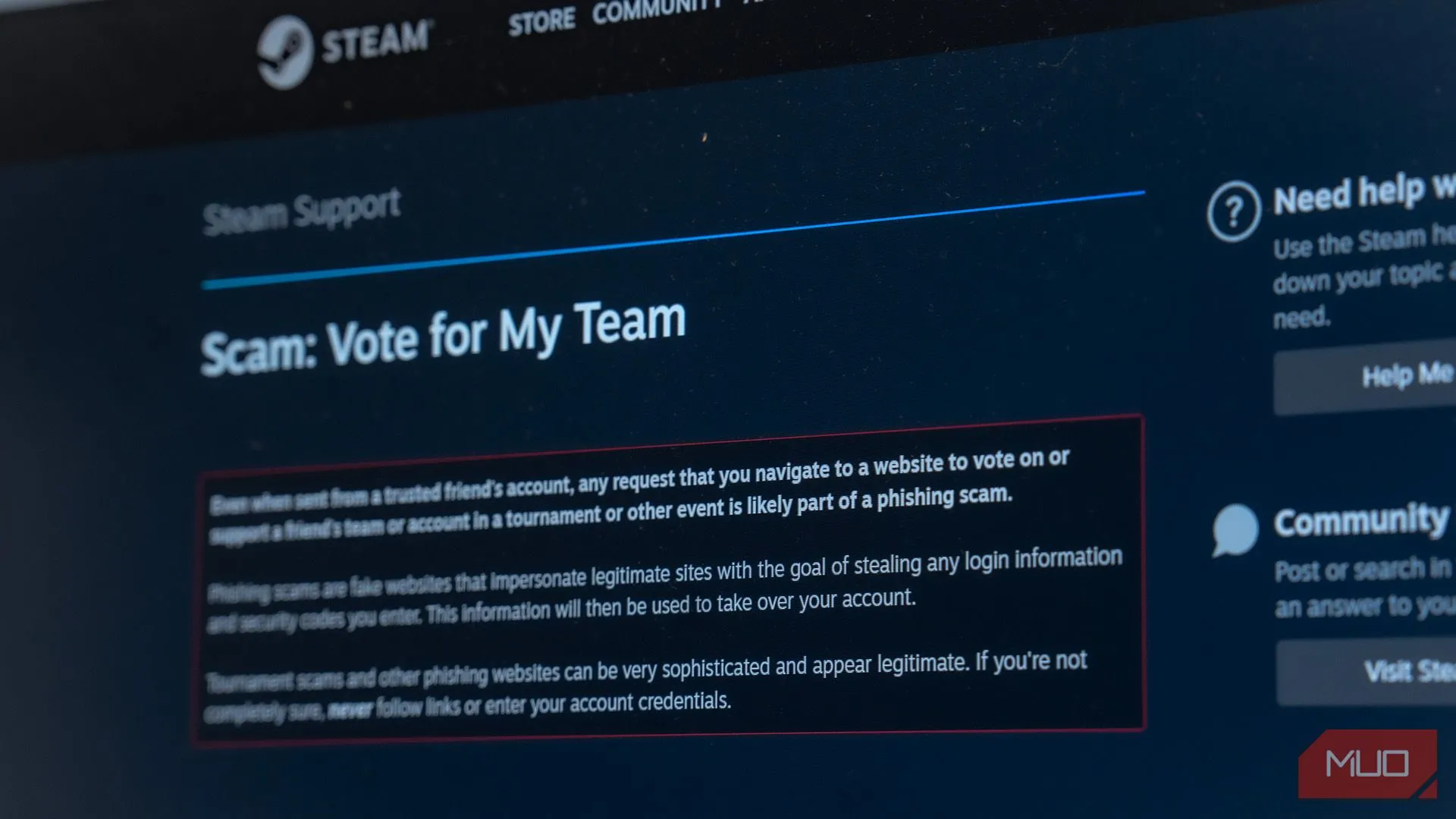Trang hỗ trợ Steam hướng dẫn nhận biết và phòng tránh lừa đảo trực tuyến
