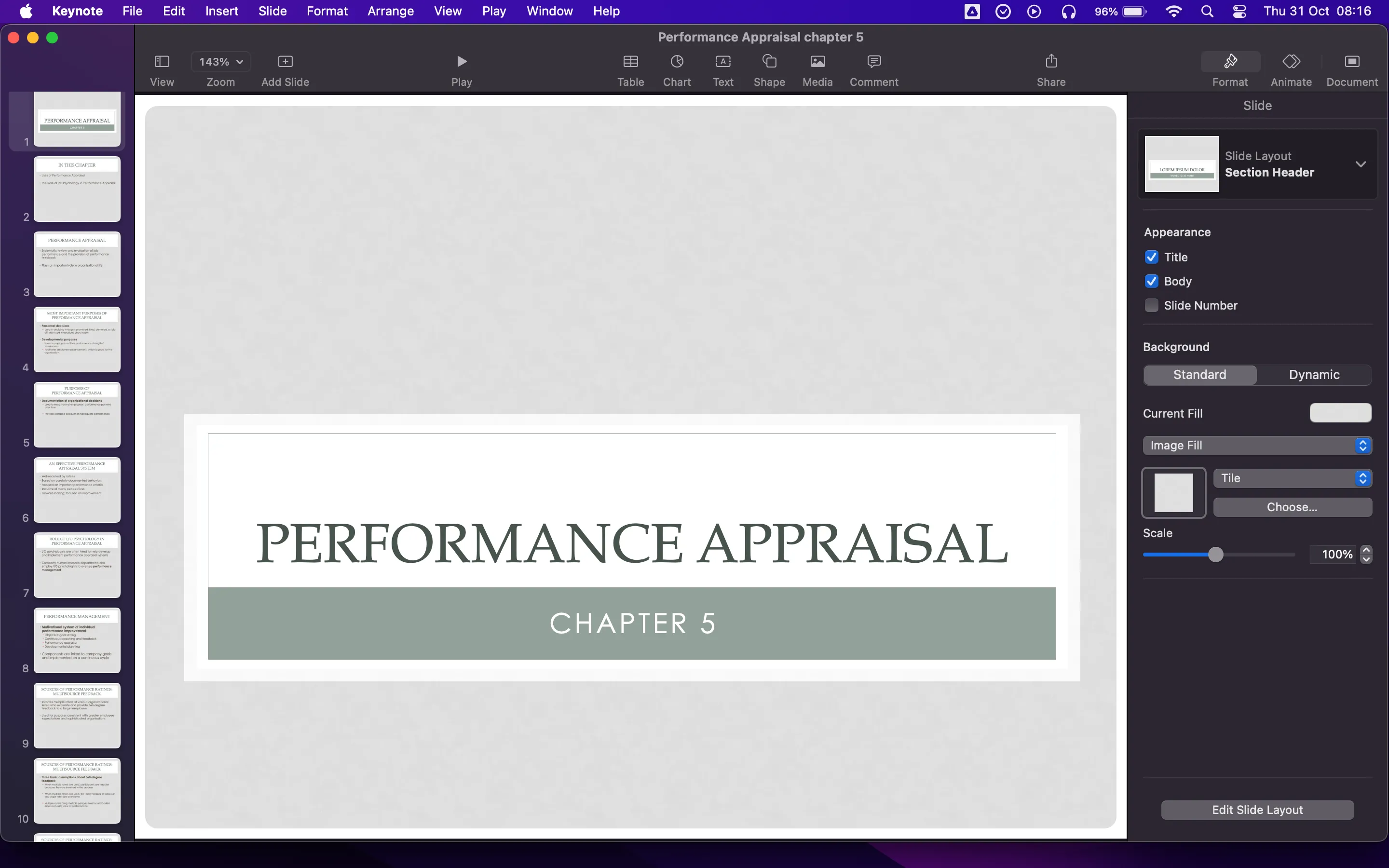 Trình chiếu bài thuyết trình chuyên nghiệp được tạo bằng Keynote của Apple