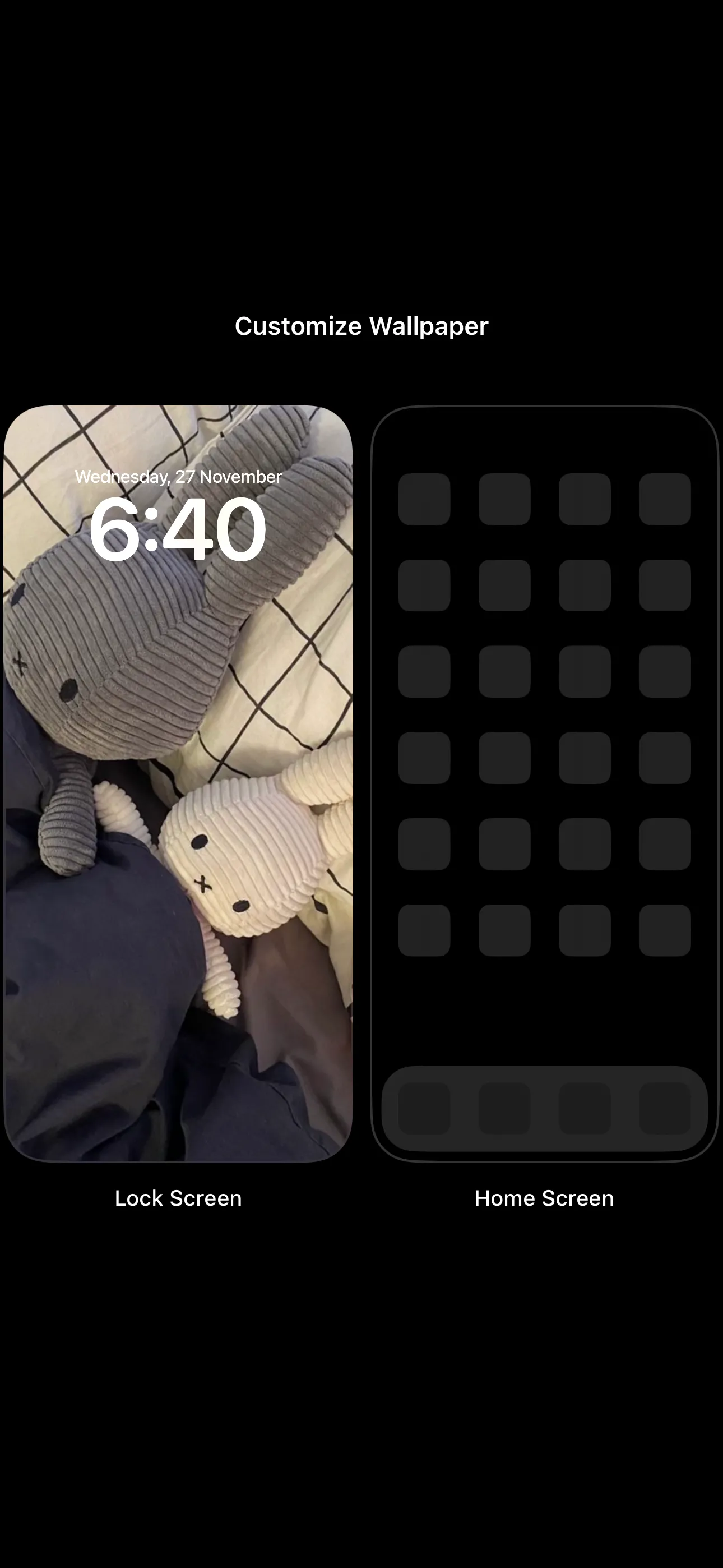 Tùy chỉnh hình nền cho Màn hình khóa và Màn hình chính trên iPhone