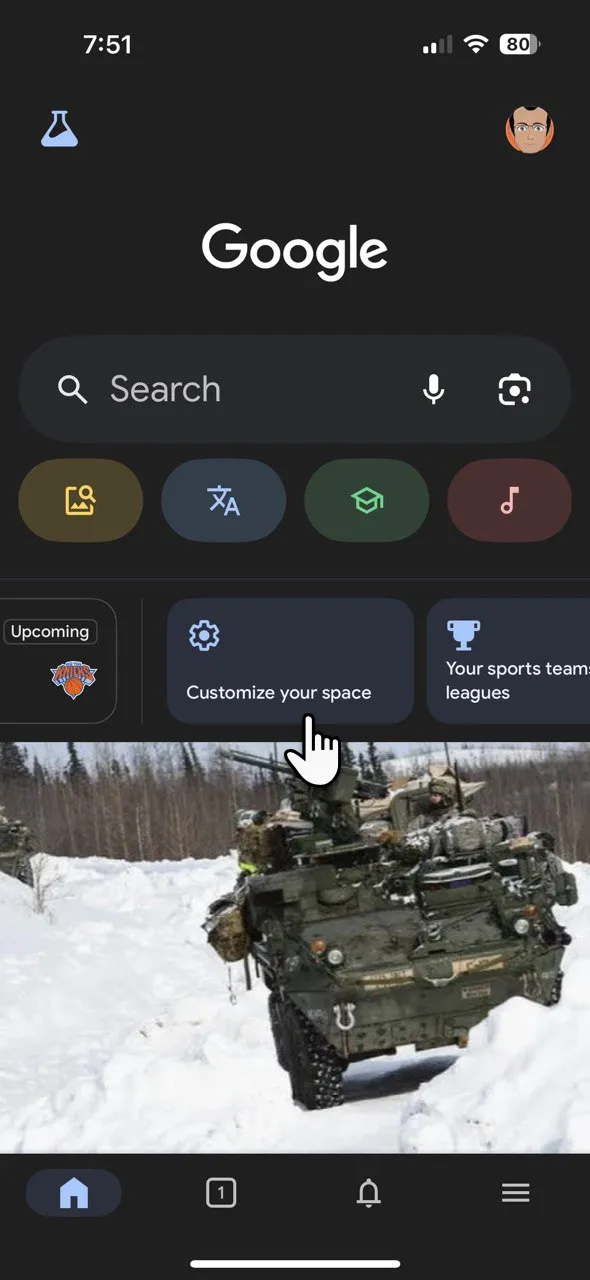 Tùy chọn cá nhân hóa nguồn cấp dữ liệu Discover trên Google app