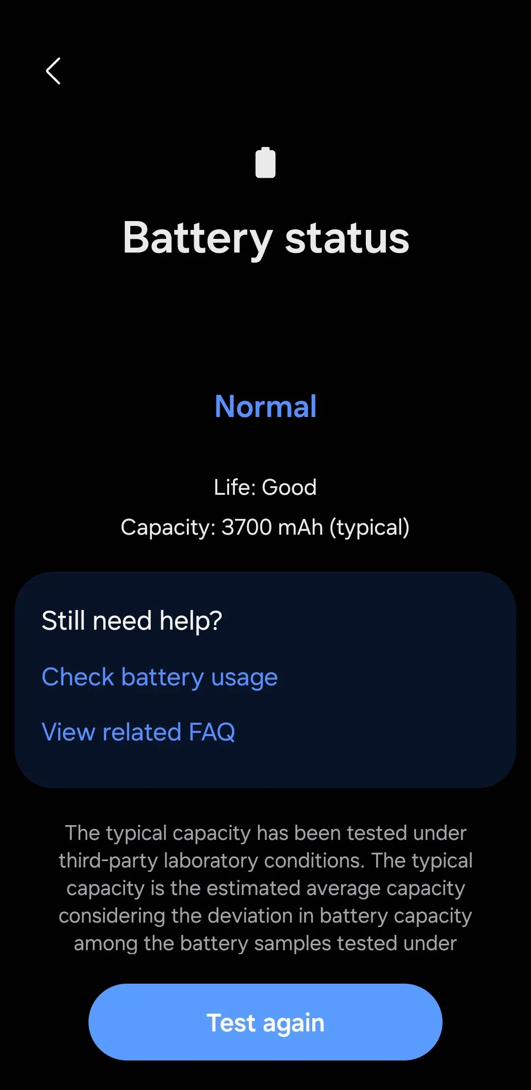 Ứng dụng Samsung Members hiển thị trạng thái pin trên điện thoại Galaxy