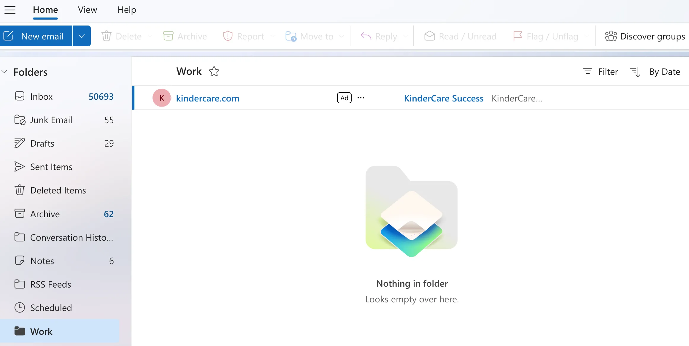 Ví dụ về việc tạo và quản lý thư mục trong hộp thư Microsoft Outlook