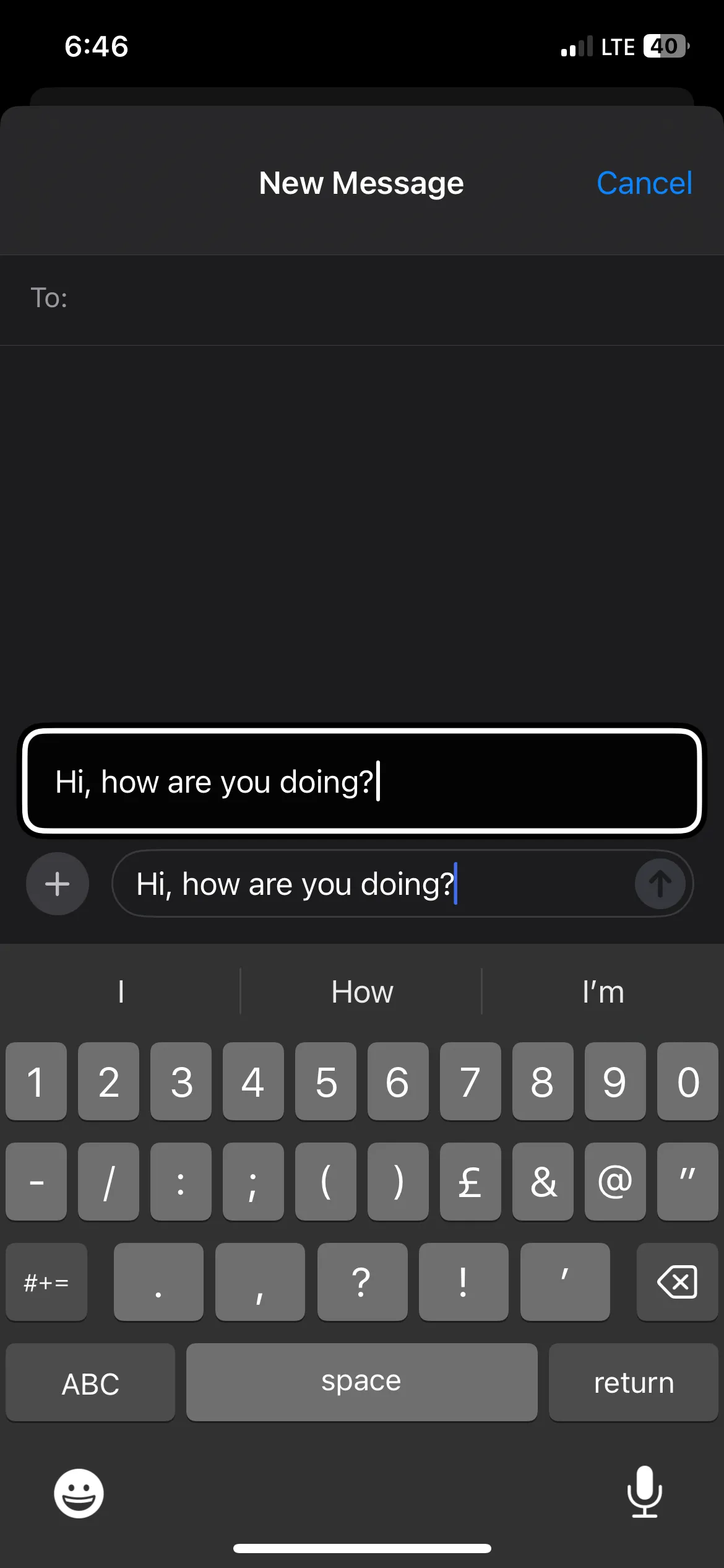 Xem trước văn bản lớn hơn khi gõ bằng tính năng Gõ Phím Phóng To (Hover Typing) trên iPhone